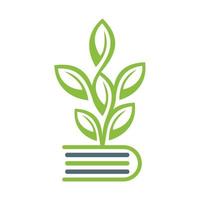 diseño de plantilla de vector de árbol de libro. árbol educativo en la plantilla..