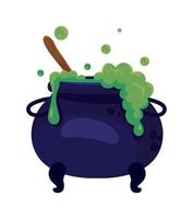 halloween spell pot vector