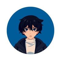 chico anime avatar vector