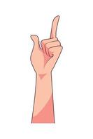 raised hand pointing vector