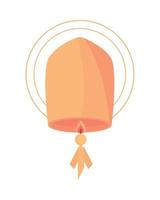 oriental lamp candle vector