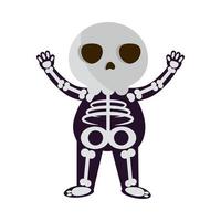 personaje esqueleto de halloween vector