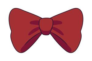 red bow ornament vector