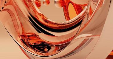 Abstract background using golden brown glass effect wave pattern, 3d rendering and 4K size photo