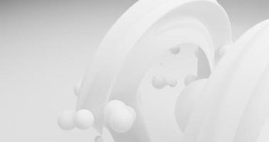 Abstract background using wave and ball pattern with 3D effect in gray and white background, there is space on the left, 3d rendering and 4K size photo
