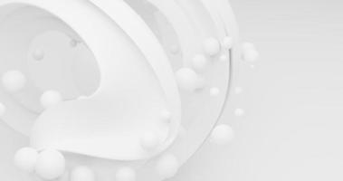 Abstract background using wave pattern and small balls with 3D effect on gray and white background, there is space on the right, 3d rendering and 4K size photo