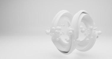 Abstract background using wave and sphere pattern with 3d effect in gray gradient color and white background, 3d rendering and 4K size photo
