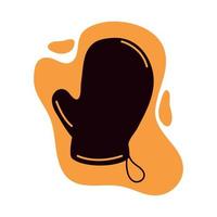 oven glove icon vector