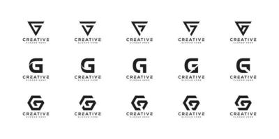 set of initial Letter G Vector Logo Design