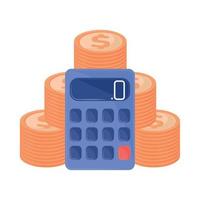 saving and investing money, calculator vector