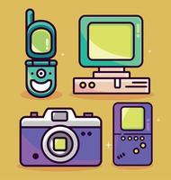 set of 90s modern style vector