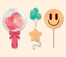 conjunto de globos vector