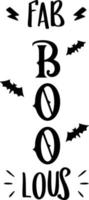 fab boo lous lettering illustration vector