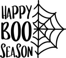 happy boo season lettering illustration vector