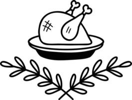 Hand Drawn thanksgiving turkey illustration vector