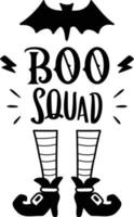BOO squad lettering illustration vector