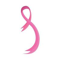 breast cancer, curl ribbon vector