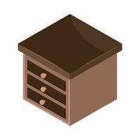tableside furniture isometric vector