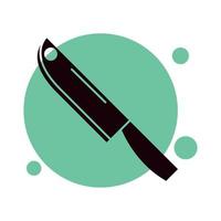 meat knife icon vector