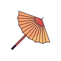 japanese paper umbrella vector