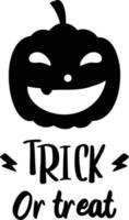 trick or treat lettering illustration vector