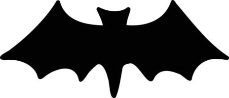 sombra dibujada a mano de ilustración de murciélago vector