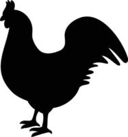 Hand Drawn chicken silhouette illustration vector