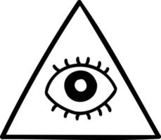 Hand Drawn Illuminati symbol illustration vector