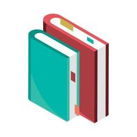 isometric books school vector