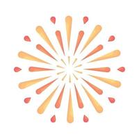 fireworks yellow and orange colors vector