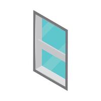 icono isométrico de la ventana vector