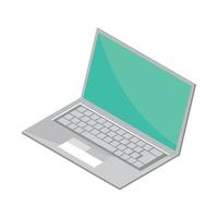 isometric laptop computer vector