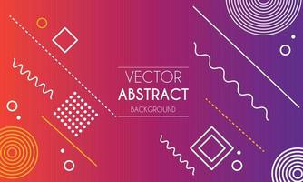 Memphis Gradient Multipurpose Abstract Background Banner vector