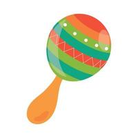 mexican maraca icon vector