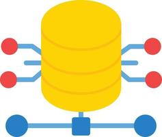 icono plano de base de datos vector