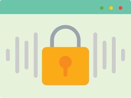 Voice Lock Flat Icon vector