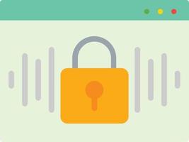 Voice Lock Flat Icon vector