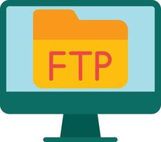 Ftp Flat Icon vector