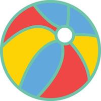 Beach Ball Flat Icon vector