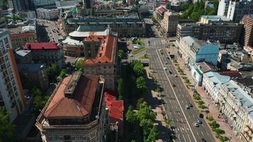 antenn se av huvudstad stad av Kiev, ukraina video