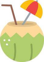 Coconut Drink Flat Icon vector