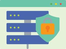 Database Security Flat Icon vector