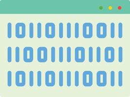 Binary Code Flat Icon vector