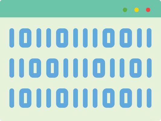 Binary Code Flat Icon