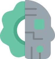 Cyborg Flat Icon vector