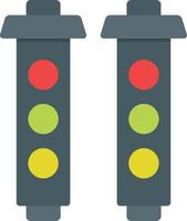 Trafic Light Flat Icon vector