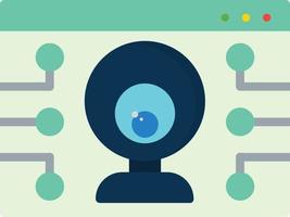 Web Camera Flat Icon vector