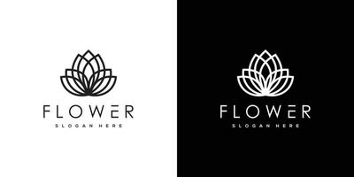 flower nature logo design template vector