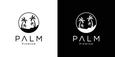 palm tree logo vector design template