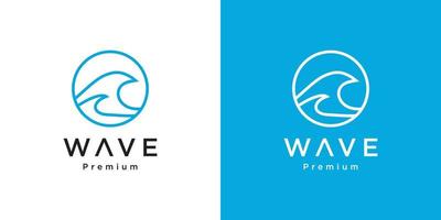 ocean wave logo vector design template